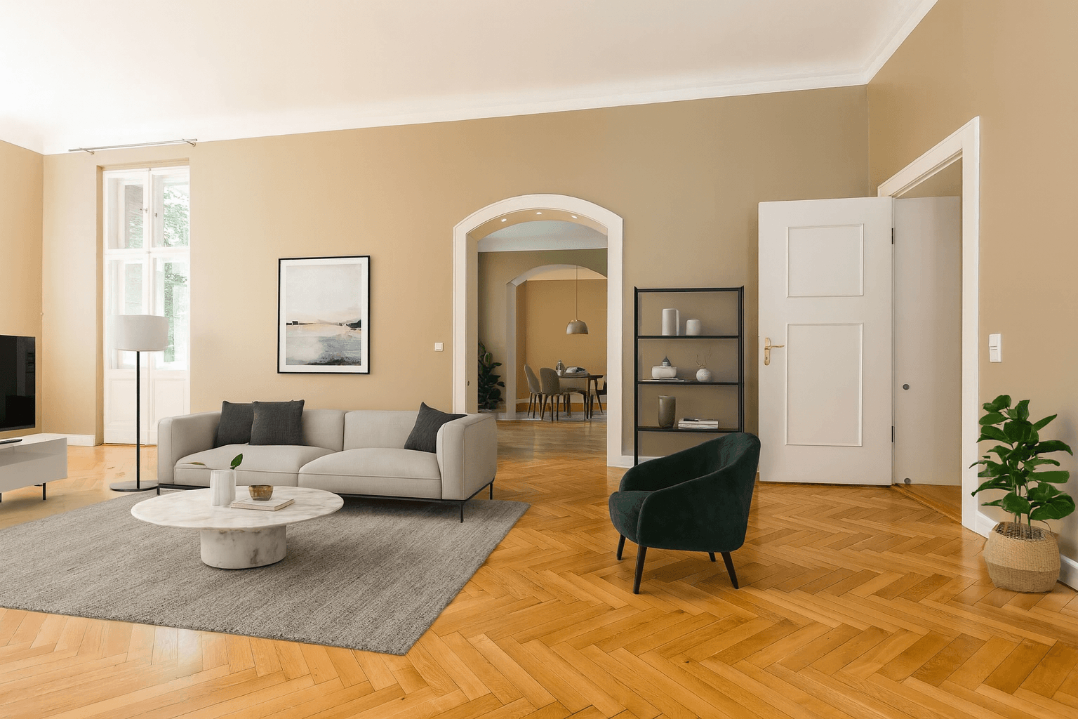 Nachher - Möblierter Raum