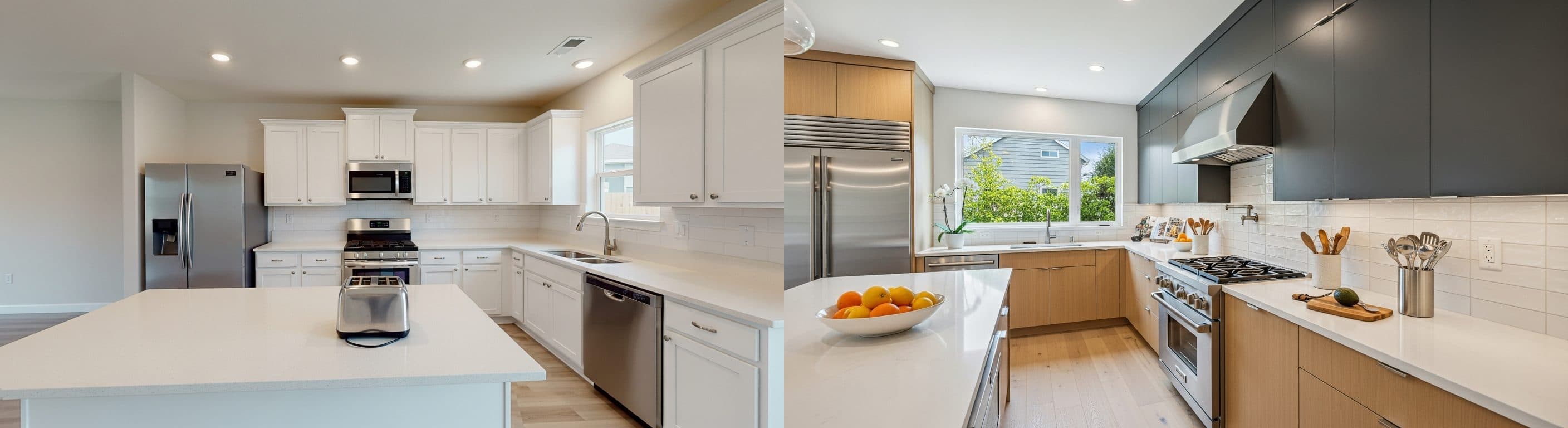 Kitchen: before vs after virtual staging