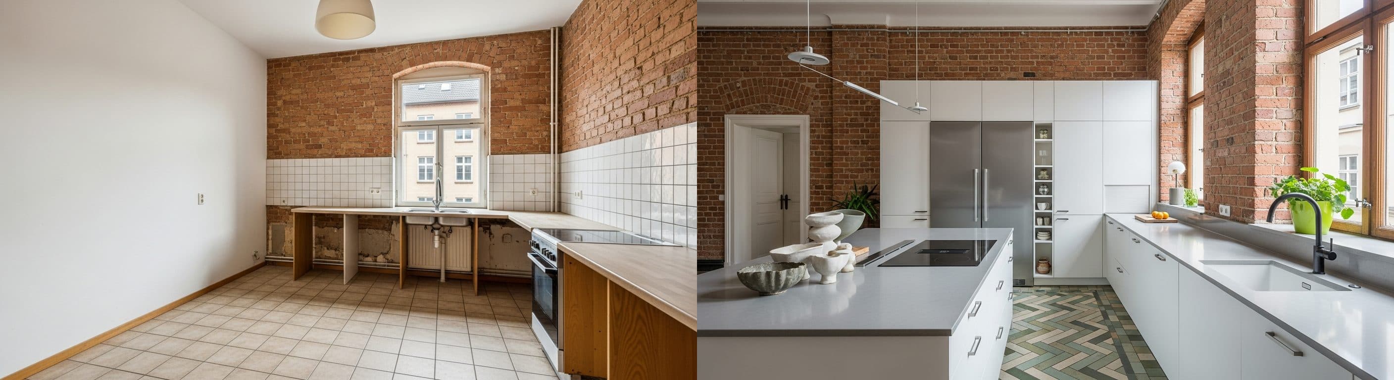 Kök: före vs efter virtuell styling