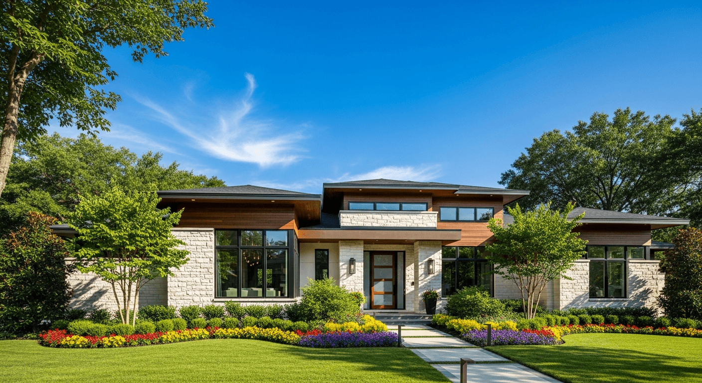 Professionally staged real estate listing photo showing an attractive exterior of a modern home with optimized image sequence