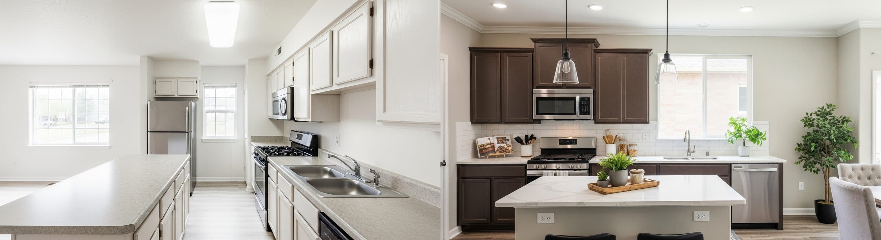 Bucătărie: înainte vs după amenajare virtuală