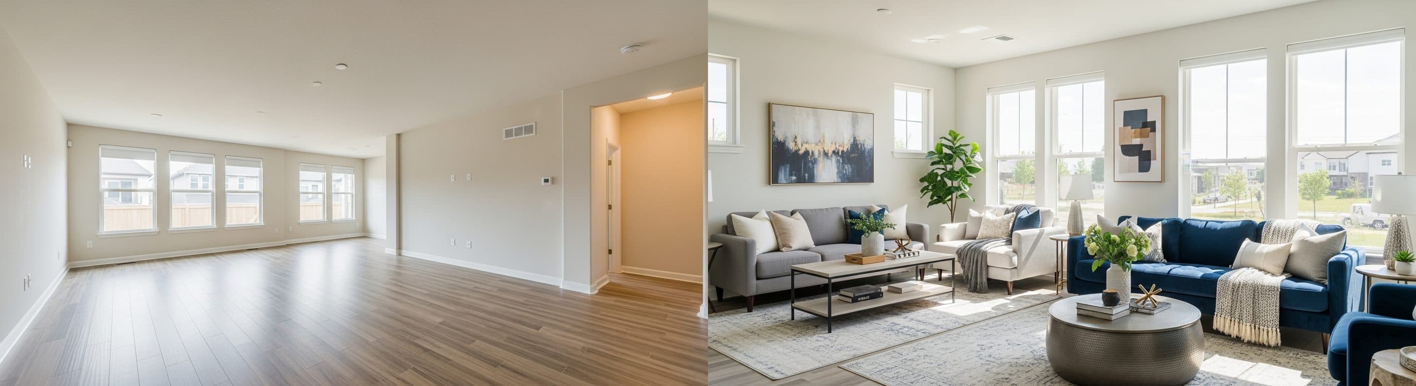 дневна: преди срещу след виртуален стайлинг