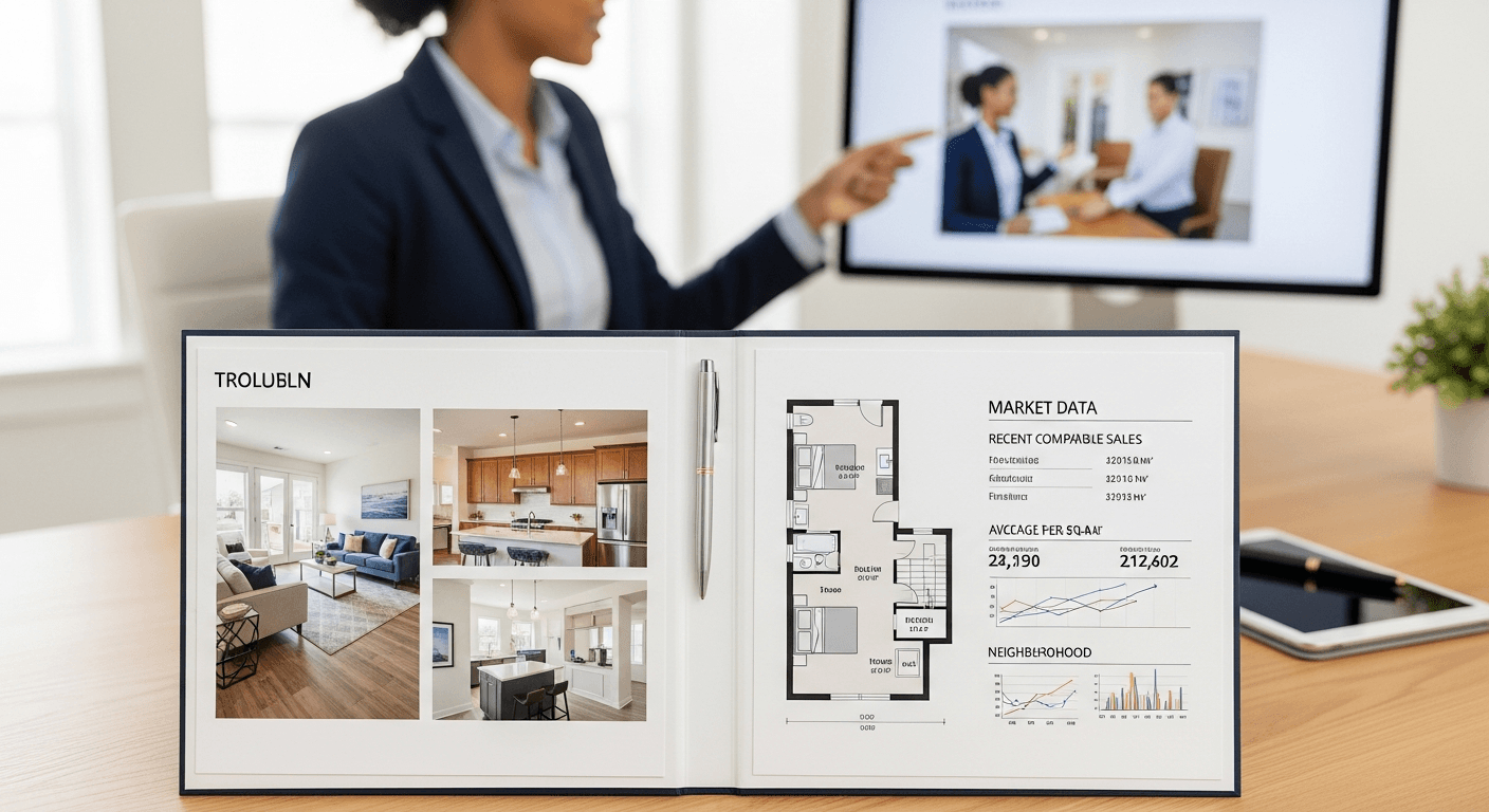 ملف عرض عقاري احترافي مع صور منزل مجهز ووثائق