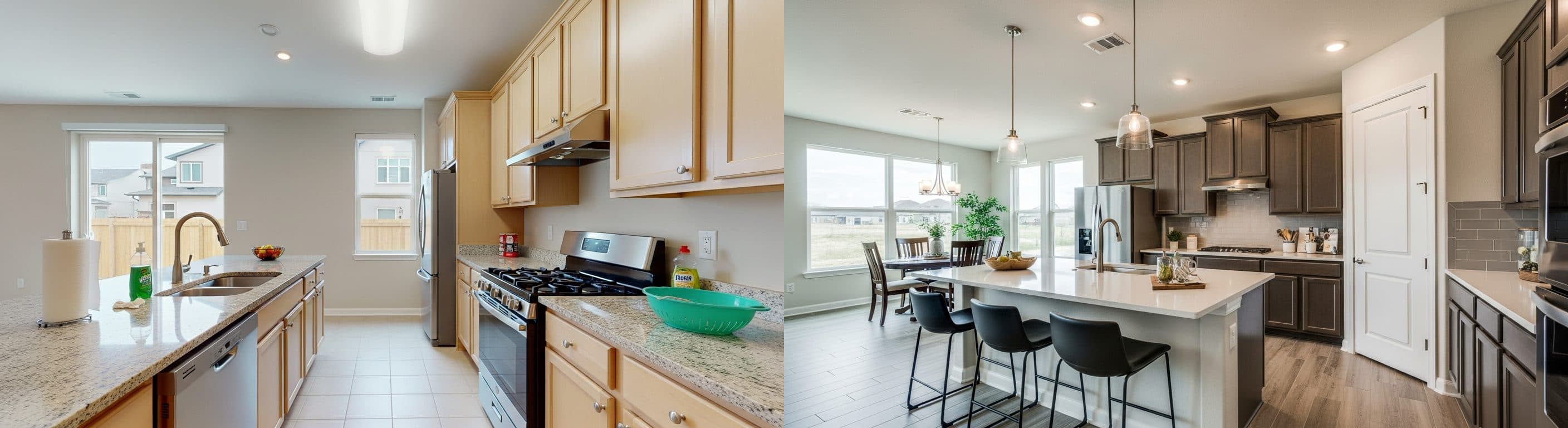 المطبخ: قبل وبعد التنسيق الافتراضي