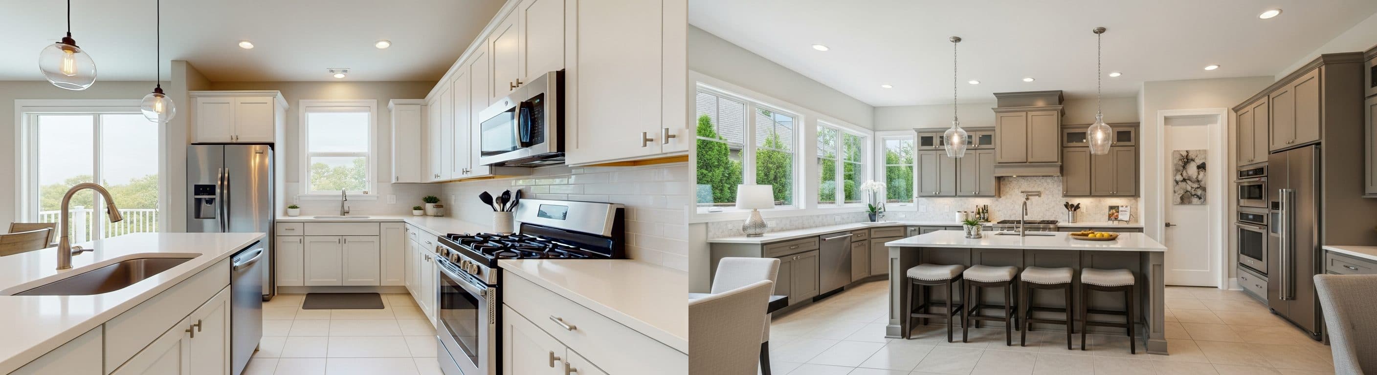 cucina: prima vs dopo l'home staging virtuale