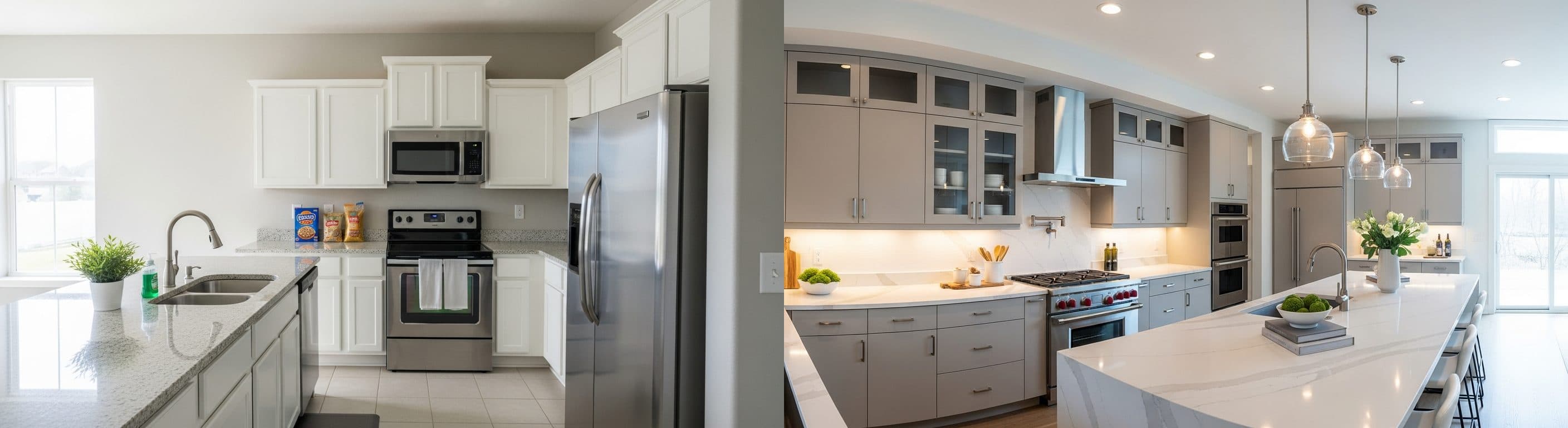 kuhinja: prije vs poslije virtualnog uređenja