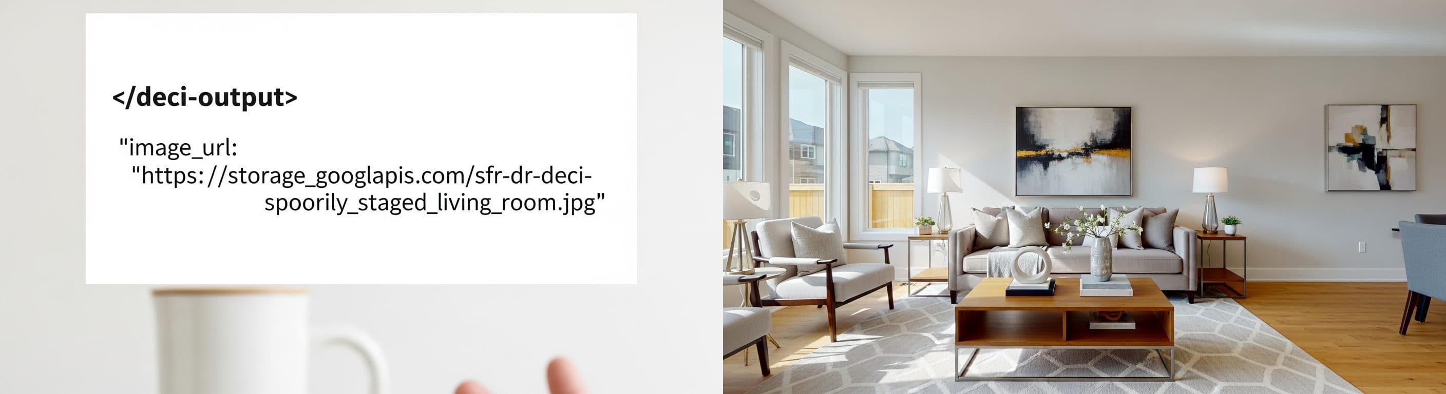 Stue: før vs. efter virtuel styling