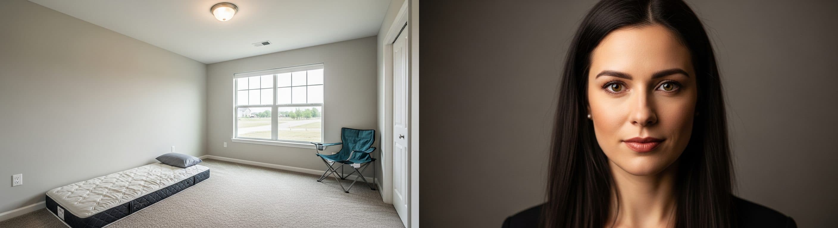 Primary Bedroom: before vs after virtual staging