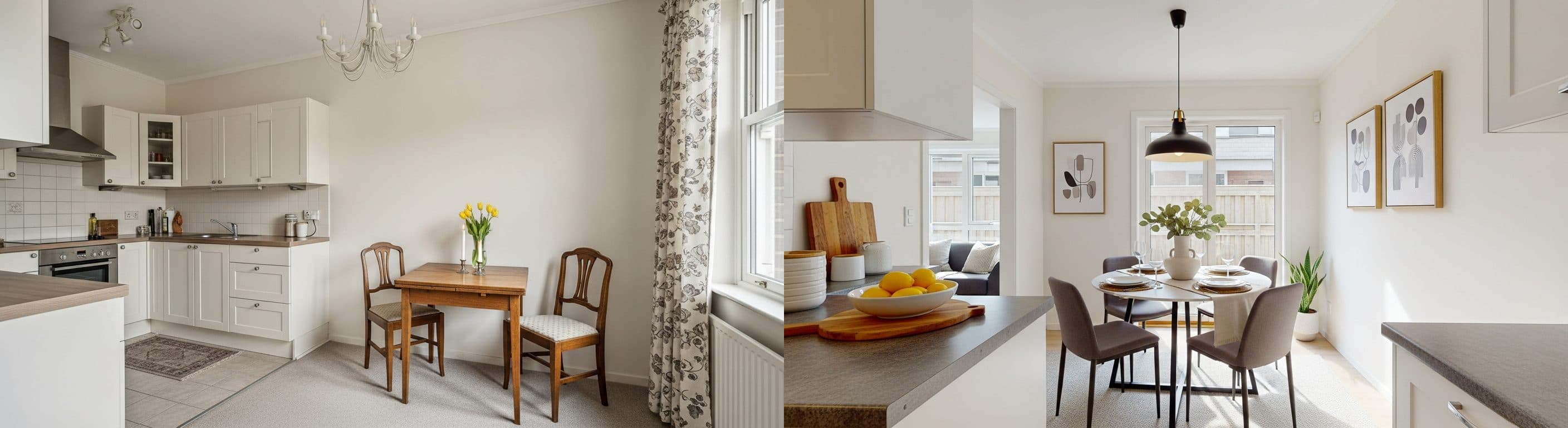 Zona e ngrënies / kuzhina: para vs pas staging virtual