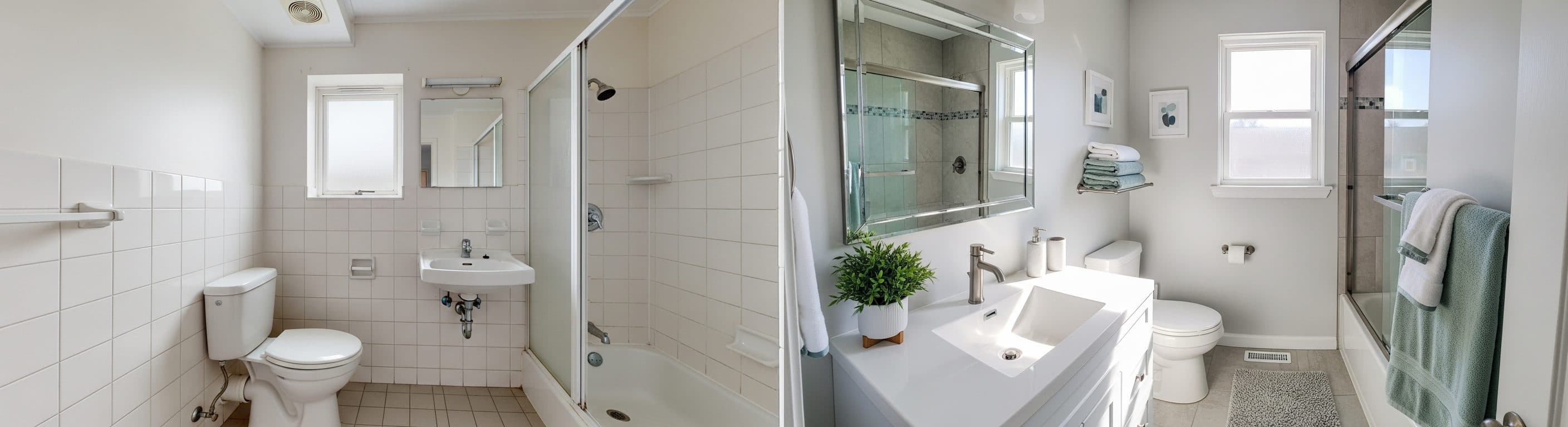 small bathroom: before vs after virtual staging