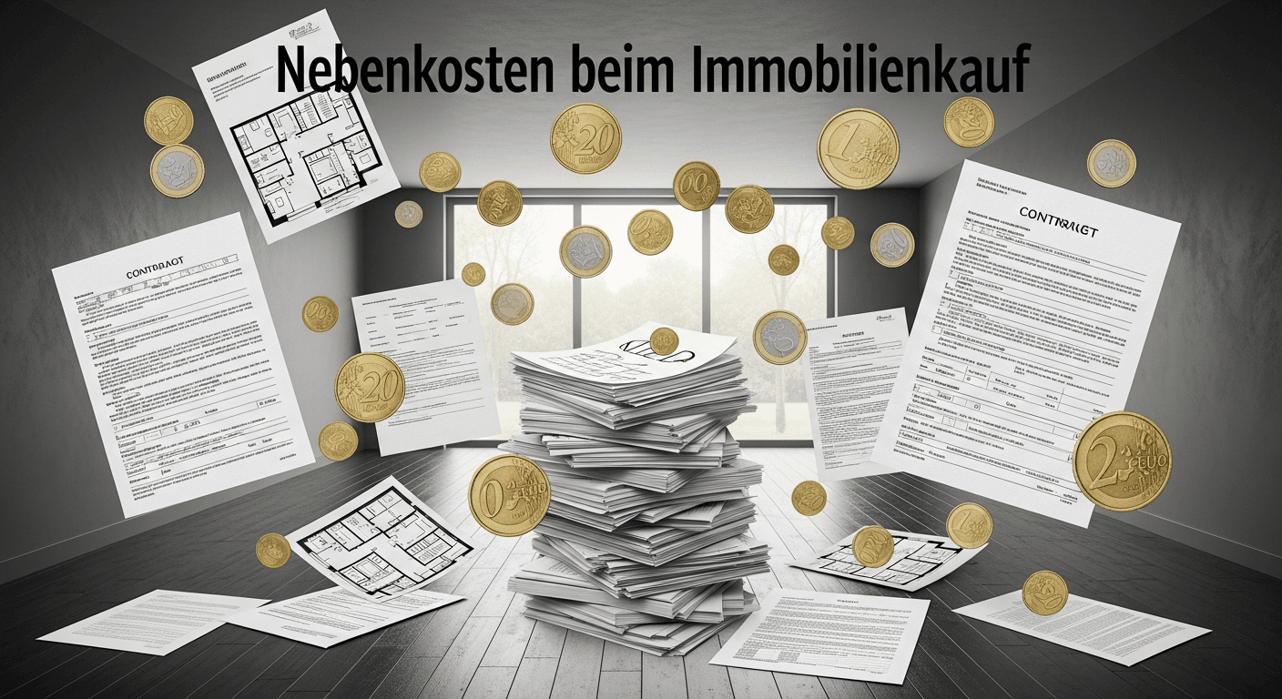 رسم توضيحي لمفتاح منزل مع علامات اليورو تمثل التكاليف الإضافية في شراء العقارات