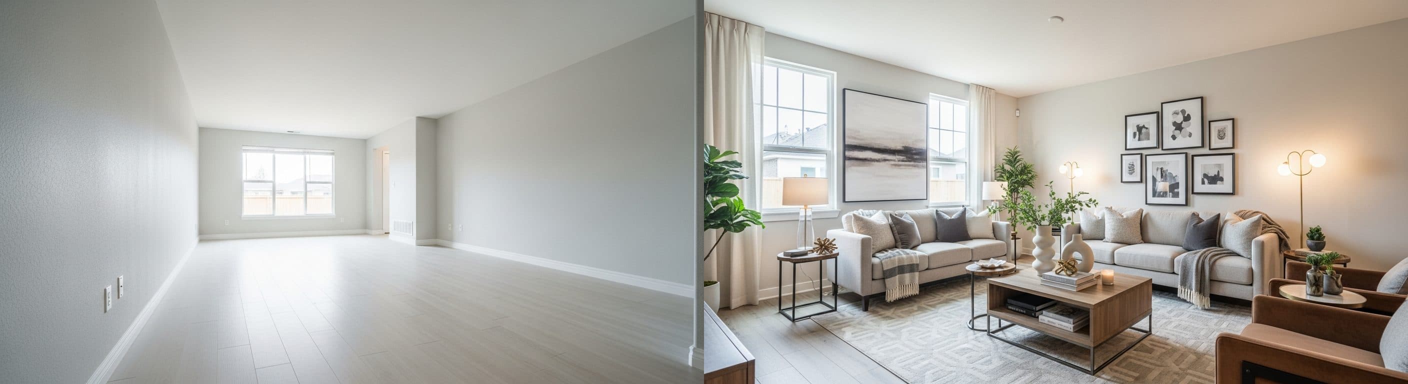 Oturma Odası: sanal sahneleme öncesi ve sonrası