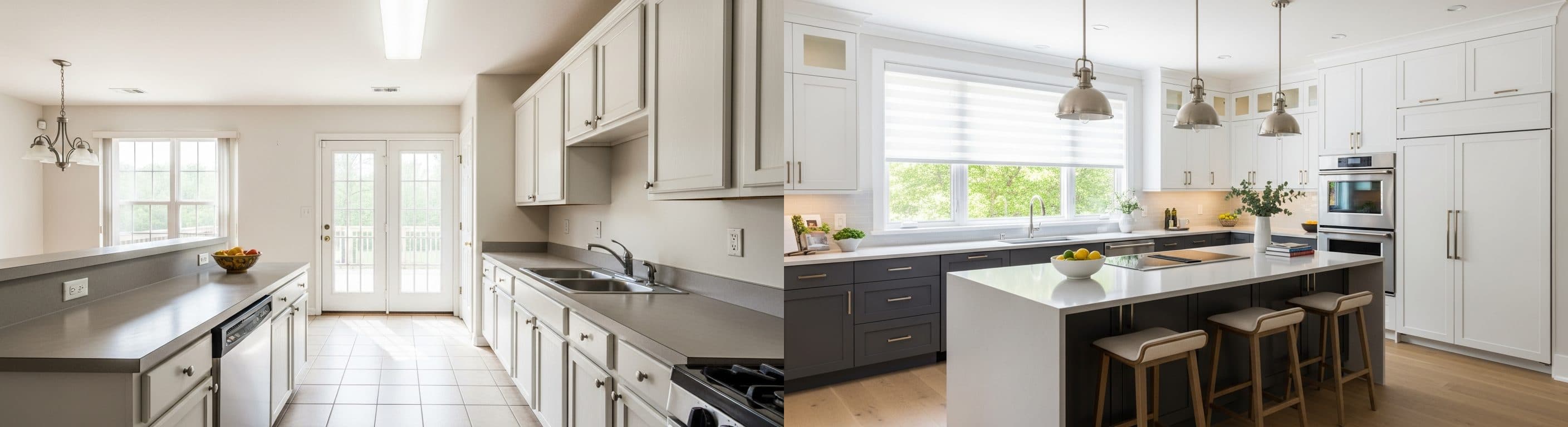 Kök: före vs efter virtuell staging