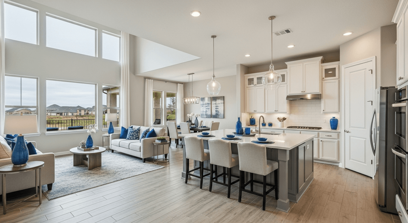 Современный макет экспозе недвижимости с фотографиями объекта после хоумстейджинга и ключевыми преимуществами