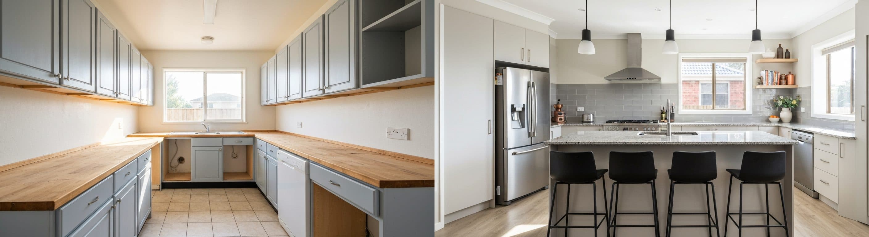 Kök: före vs efter virtuell homestaging