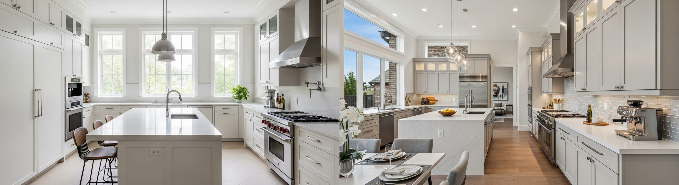 المطبخ: قبل مقابل بعد التجهيز الافتراضي