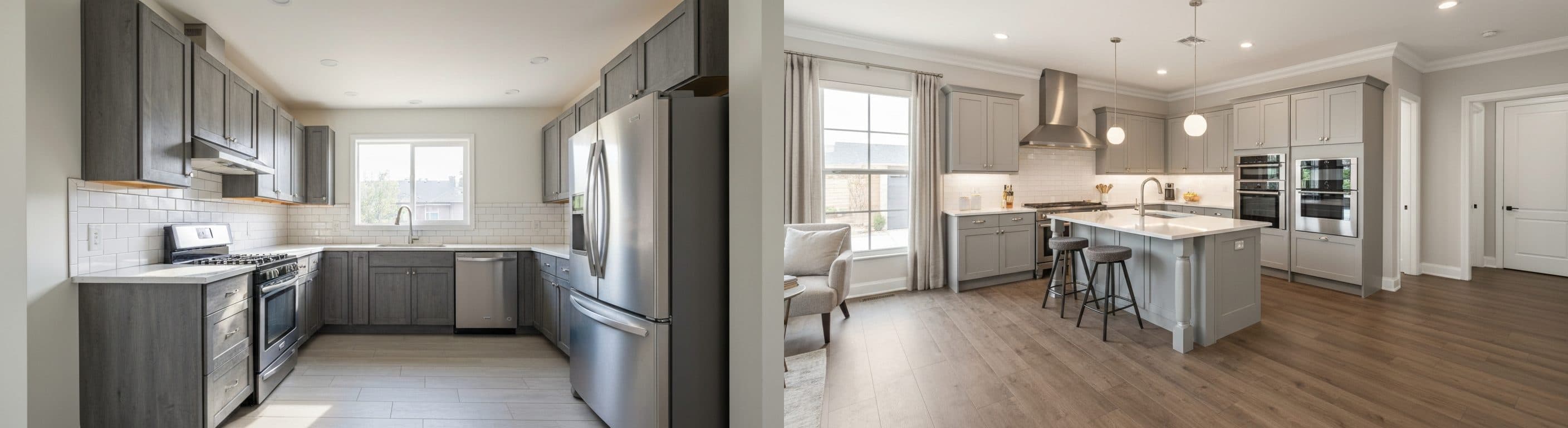 Kuhinja: prije vs. poslije virtualnog uređenja