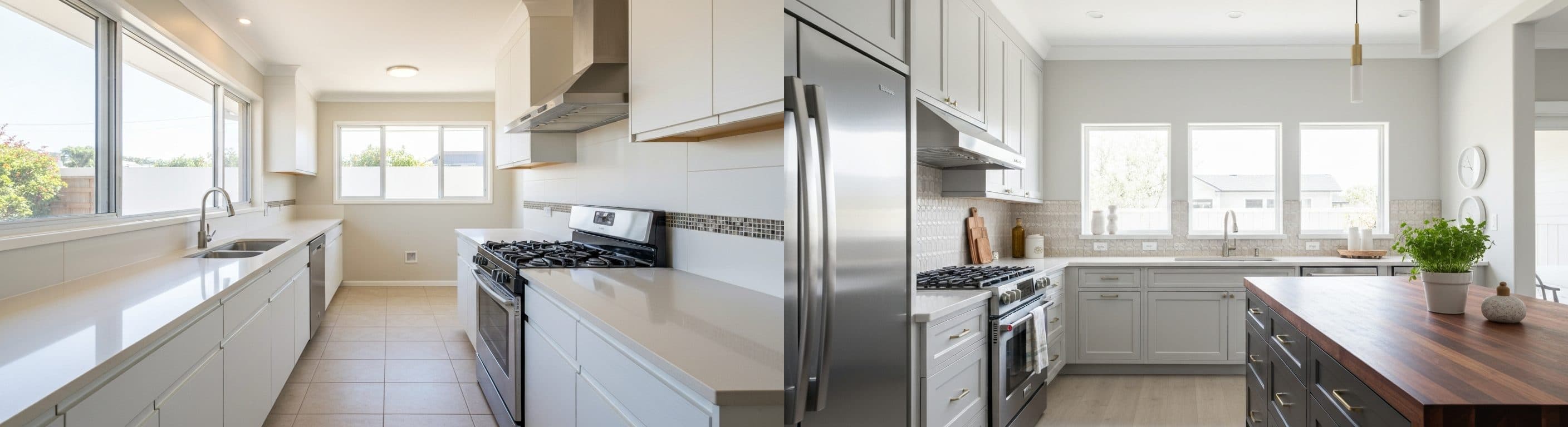 المطبخ: قبل وبعد التنسيق الافتراضي